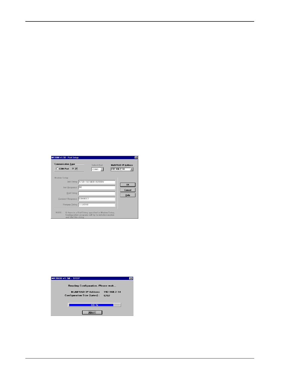 Lan-based remote configuration, Windows sockets compliant tcp/ip stack | Multi-Tech Systems MultiFRAD FR2201 User Manual | Page 50 / 85