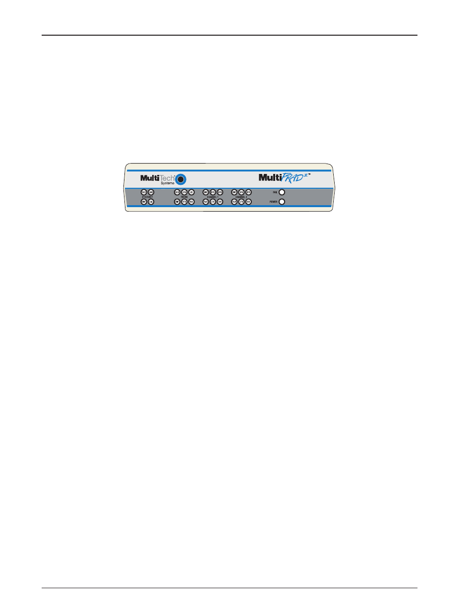 Front panel description | Multi-Tech Systems MultiFRAD FR2201 User Manual | Page 8 / 85