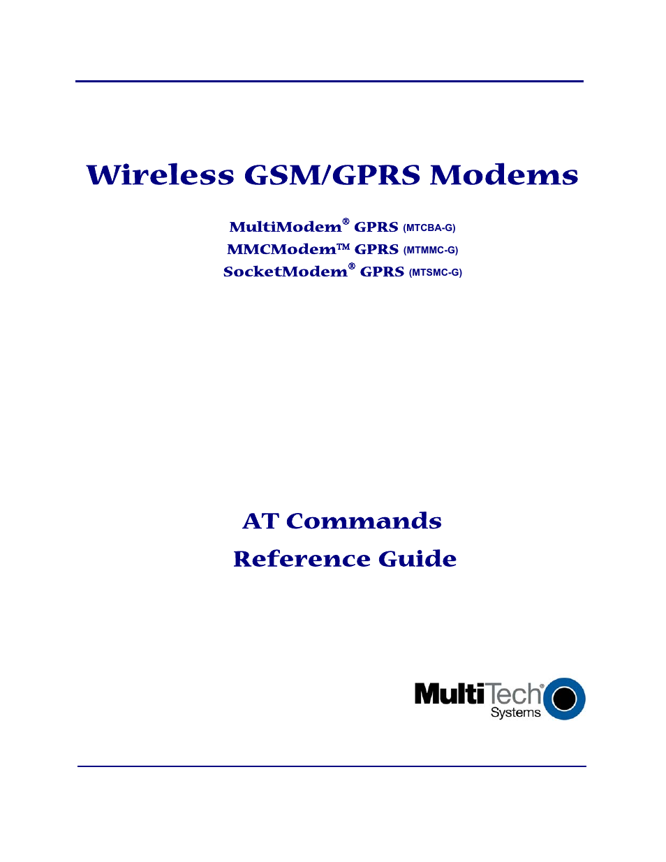 Multi-Tech Systems MMCModem GPRS (MTMMC-G) User Manual | 203 pages