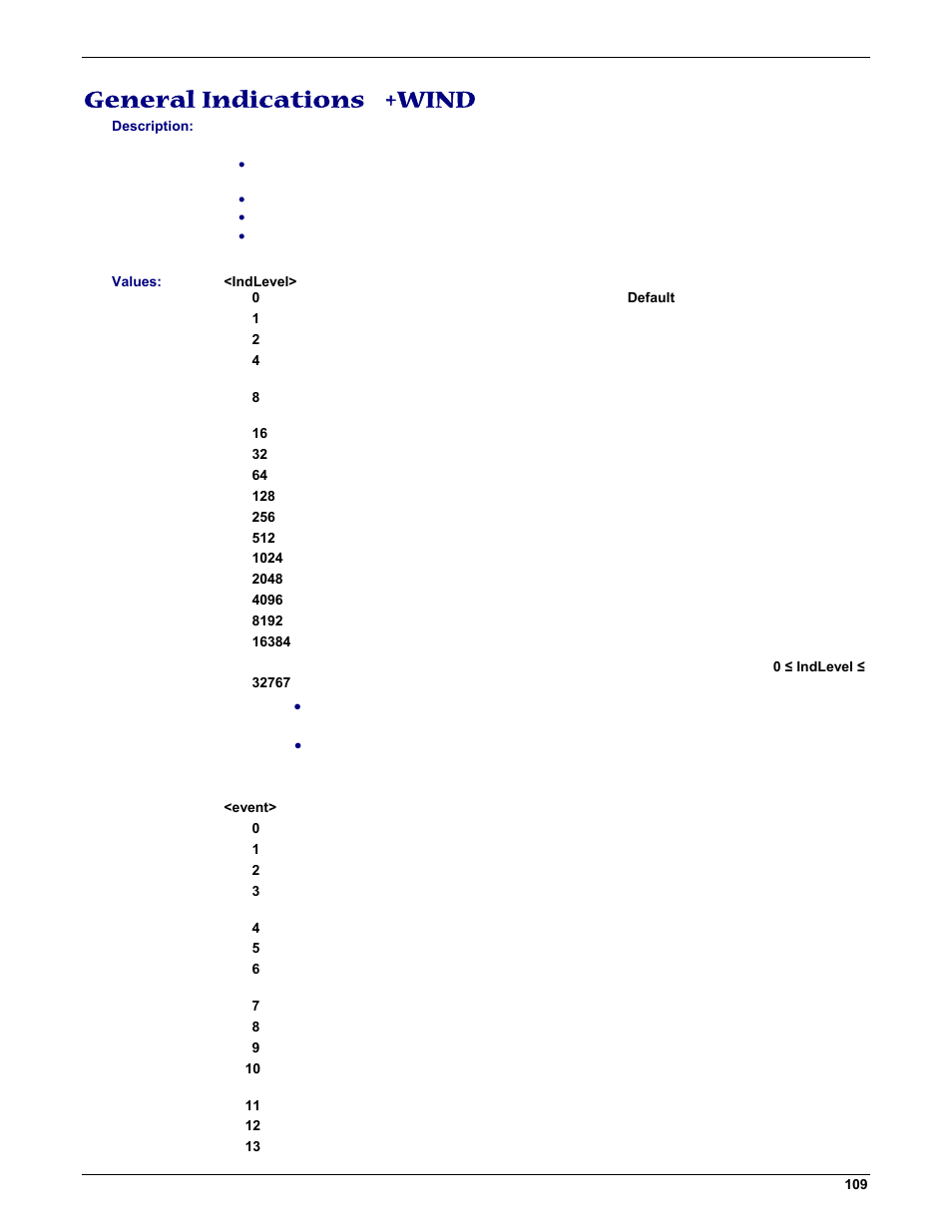 General indications +wind | Multi-Tech Systems MMCModem GPRS (MTMMC-G) User Manual | Page 109 / 203
