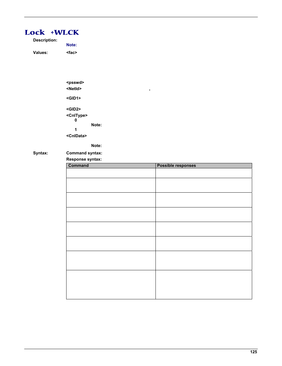 Lock +wlck | Multi-Tech Systems MMCModem GPRS (MTMMC-G) User Manual | Page 125 / 203