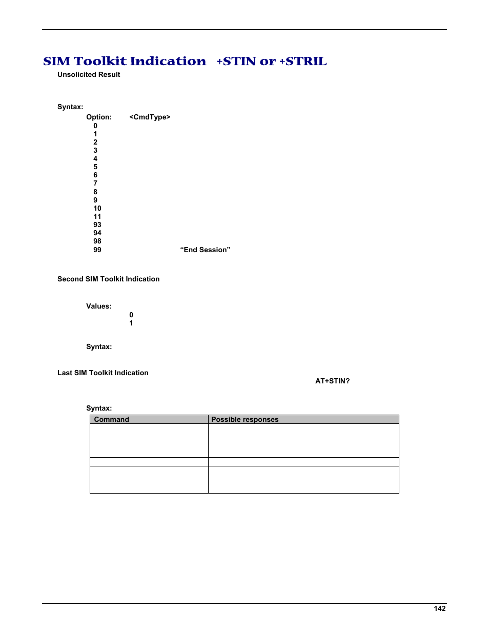 Sim toolkit indication +stin or +stril | Multi-Tech Systems MMCModem GPRS (MTMMC-G) User Manual | Page 142 / 203