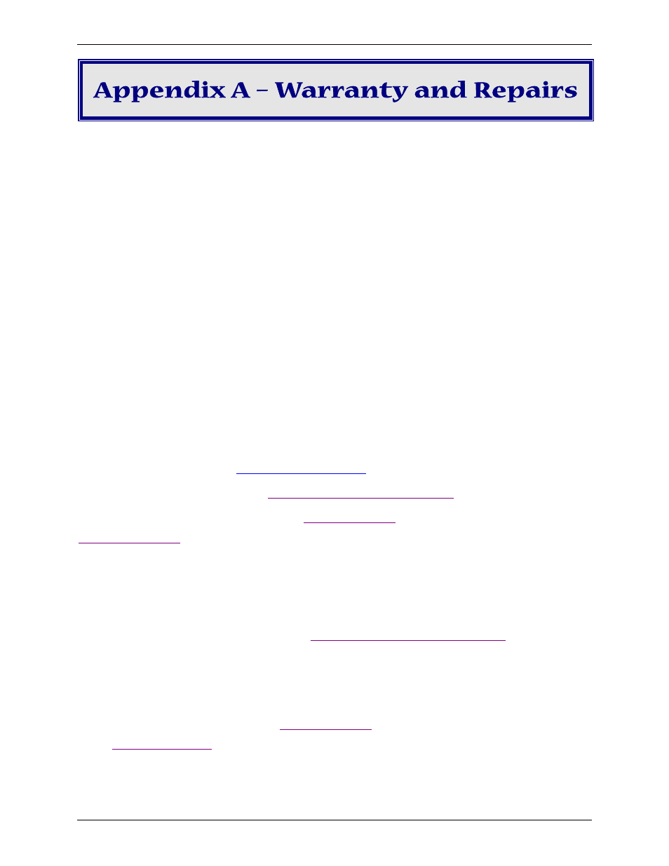 Appendix a – warranty and repairs, Multi-tech warranty statement, Repair procedures for u.s. and canadian customers | Repair procedures for international customers | Multi-Tech Systems MTCBA-G-F4 User Manual | Page 27 / 30