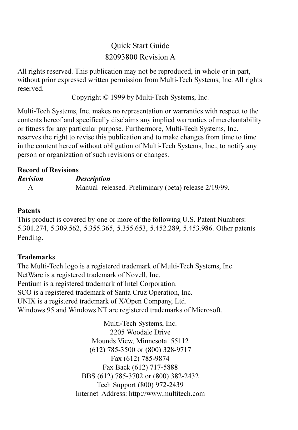 Multimodemisi hybrid seriesmodel isihp-2s/2u | Multi-Tech Systems ISIHP-2S User Manual | Page 2 / 63