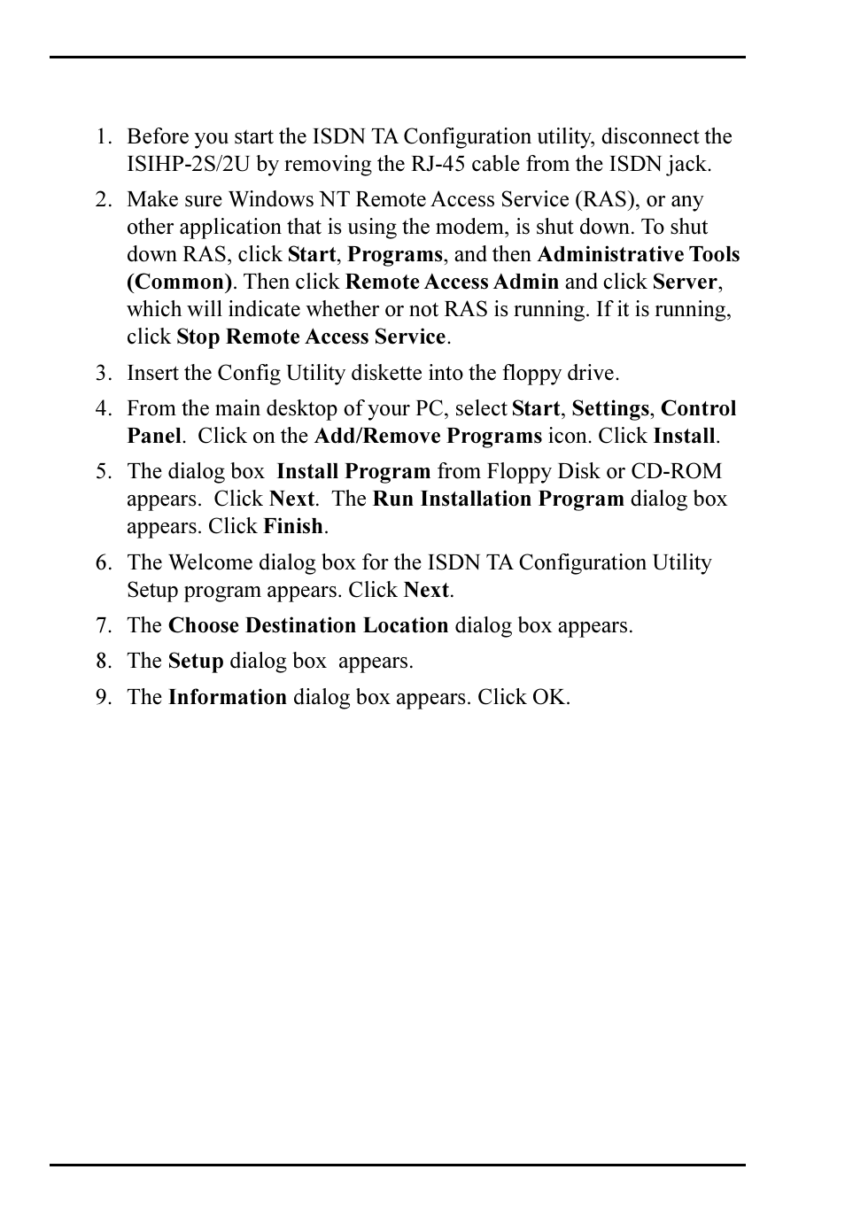 Isdn ta configuration utility | Multi-Tech Systems ISIHP-2S User Manual | Page 44 / 63