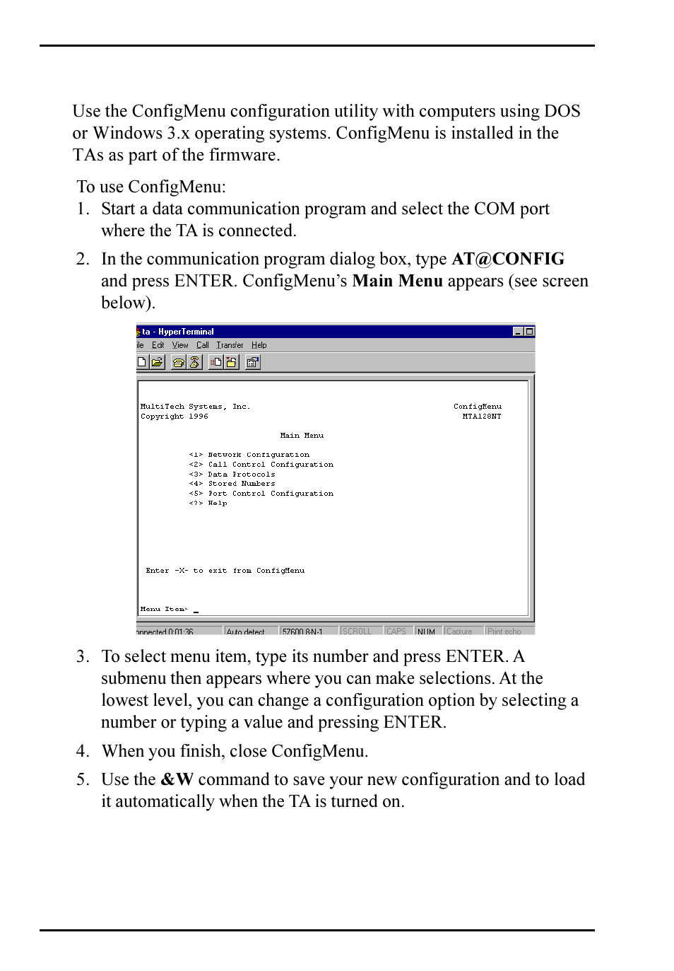 Configmenu configuration utility | Multi-Tech Systems ISIHP-2S User Manual | Page 50 / 63