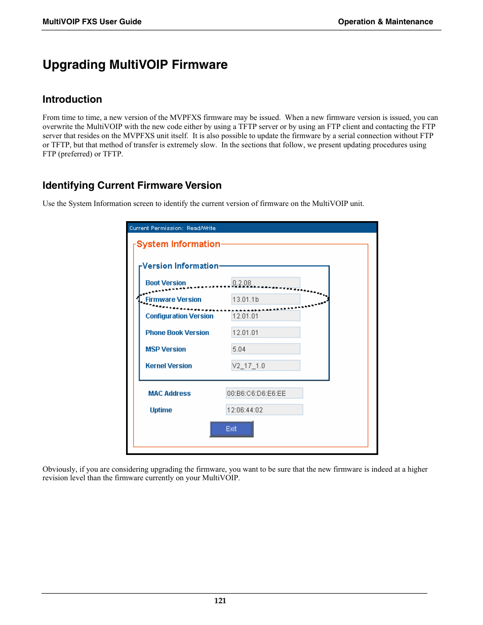 Upgrading multivoip firmware | Multi-Tech Systems MVPFXS-16 User Manual | Page 121 / 165