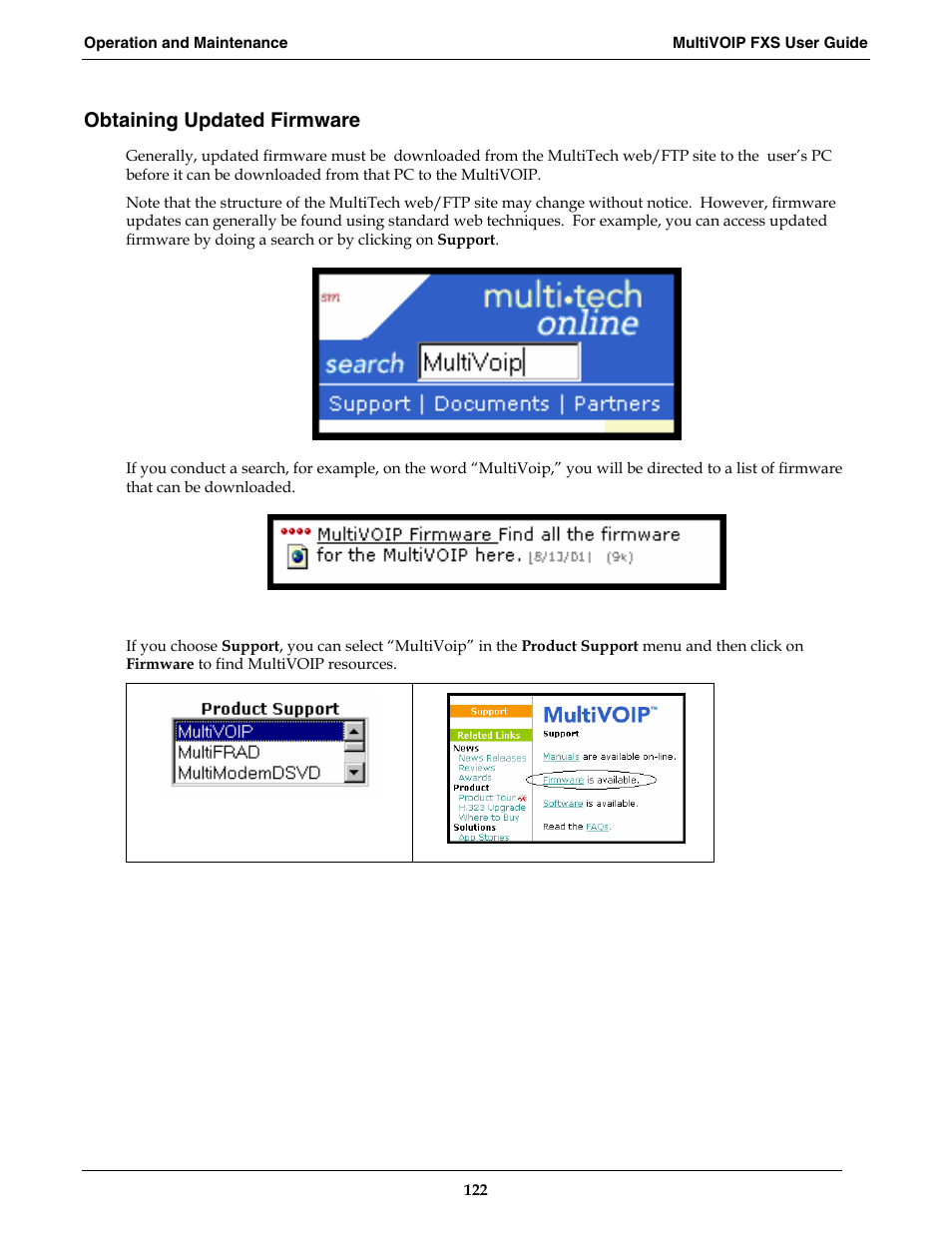Obtaining updated firmware | Multi-Tech Systems MVPFXS-16 User Manual | Page 122 / 165