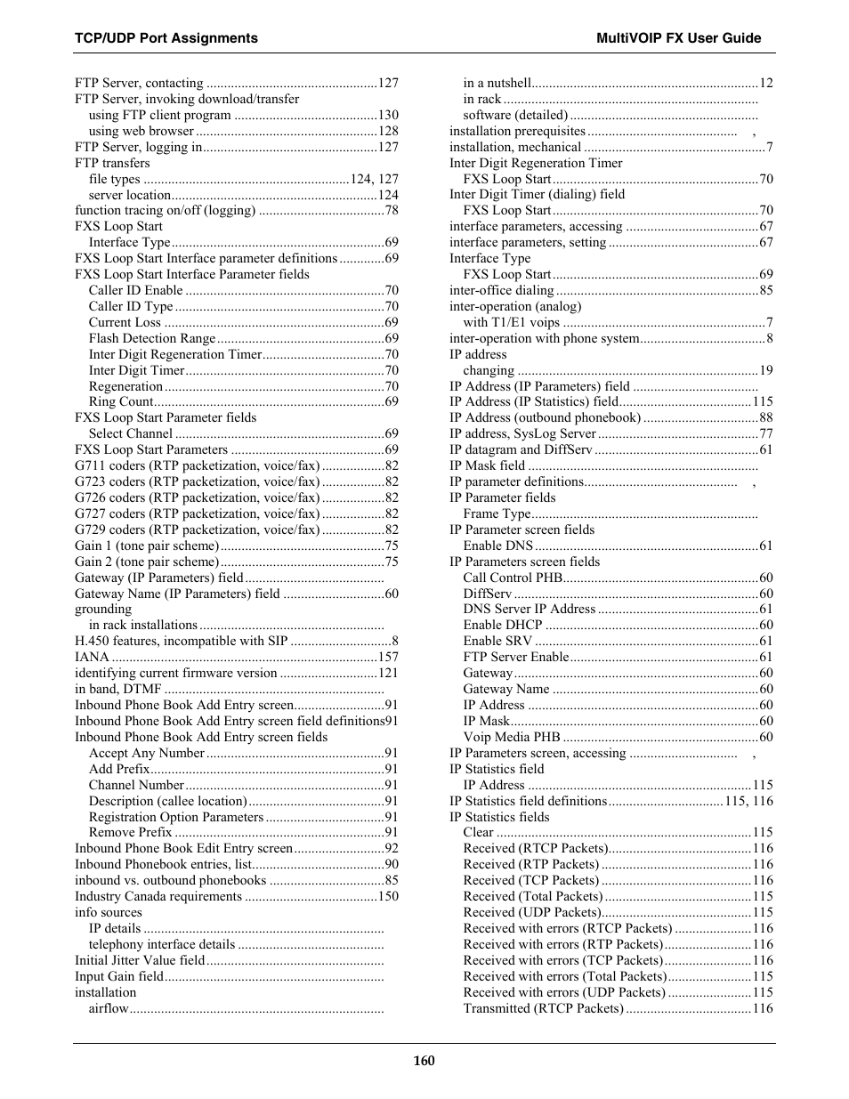 Multi-Tech Systems MVPFXS-16 User Manual | Page 160 / 165