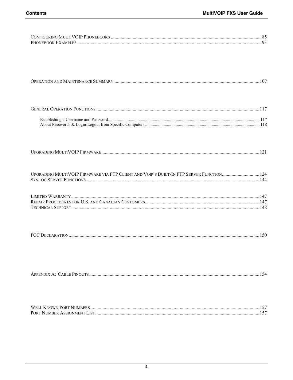 Multi-Tech Systems MVPFXS-16 User Manual | Page 4 / 165