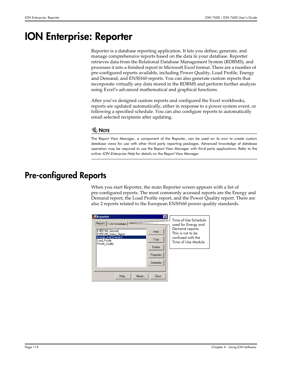 Ion enterprise: reporter, Pre-configured reports | Multi-Tech Systems 7500 User Manual | Page 114 / 372