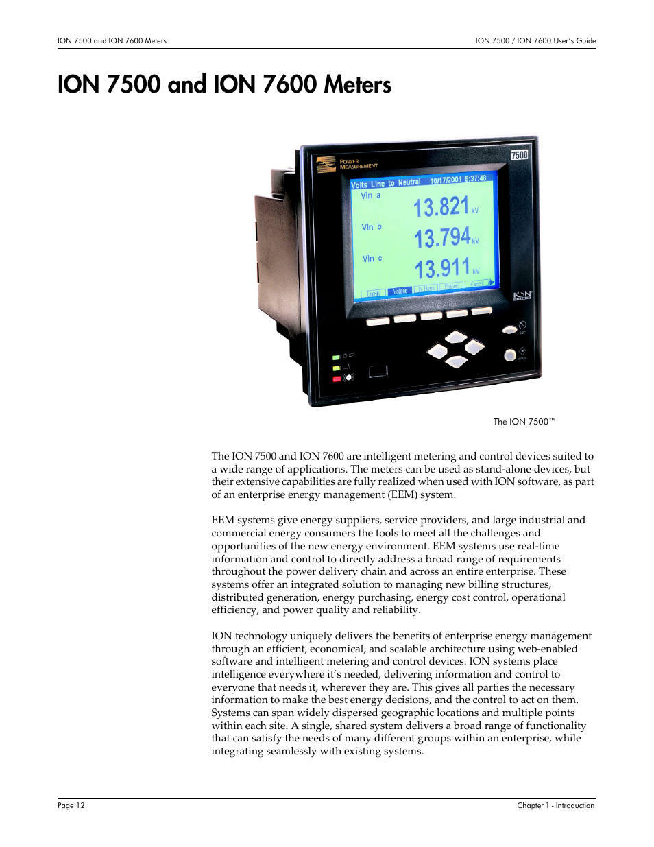 Ion 7500 and ion 7600 meters | Multi-Tech Systems 7500 User Manual | Page 12 / 372