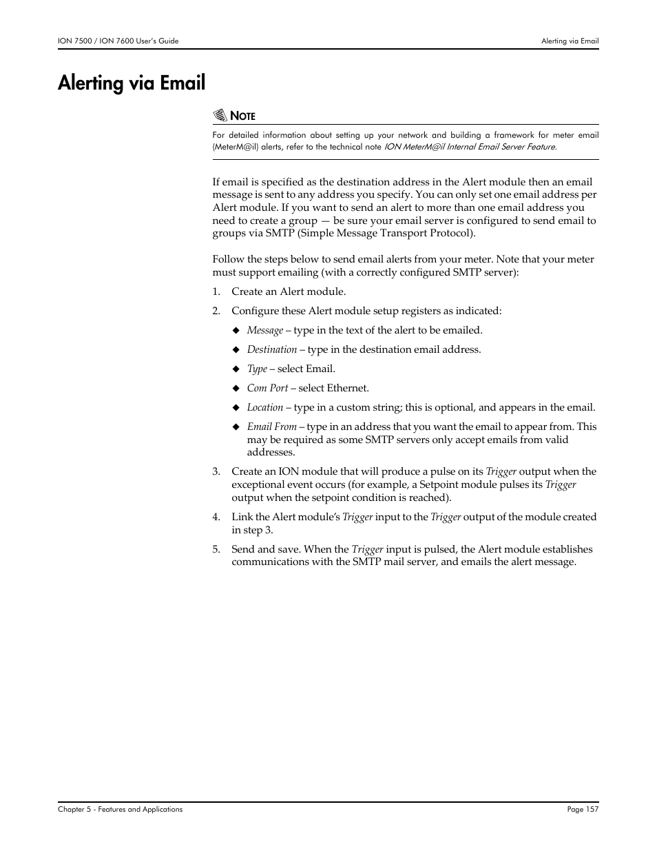 Alerting via email | Multi-Tech Systems 7500 User Manual | Page 157 / 372