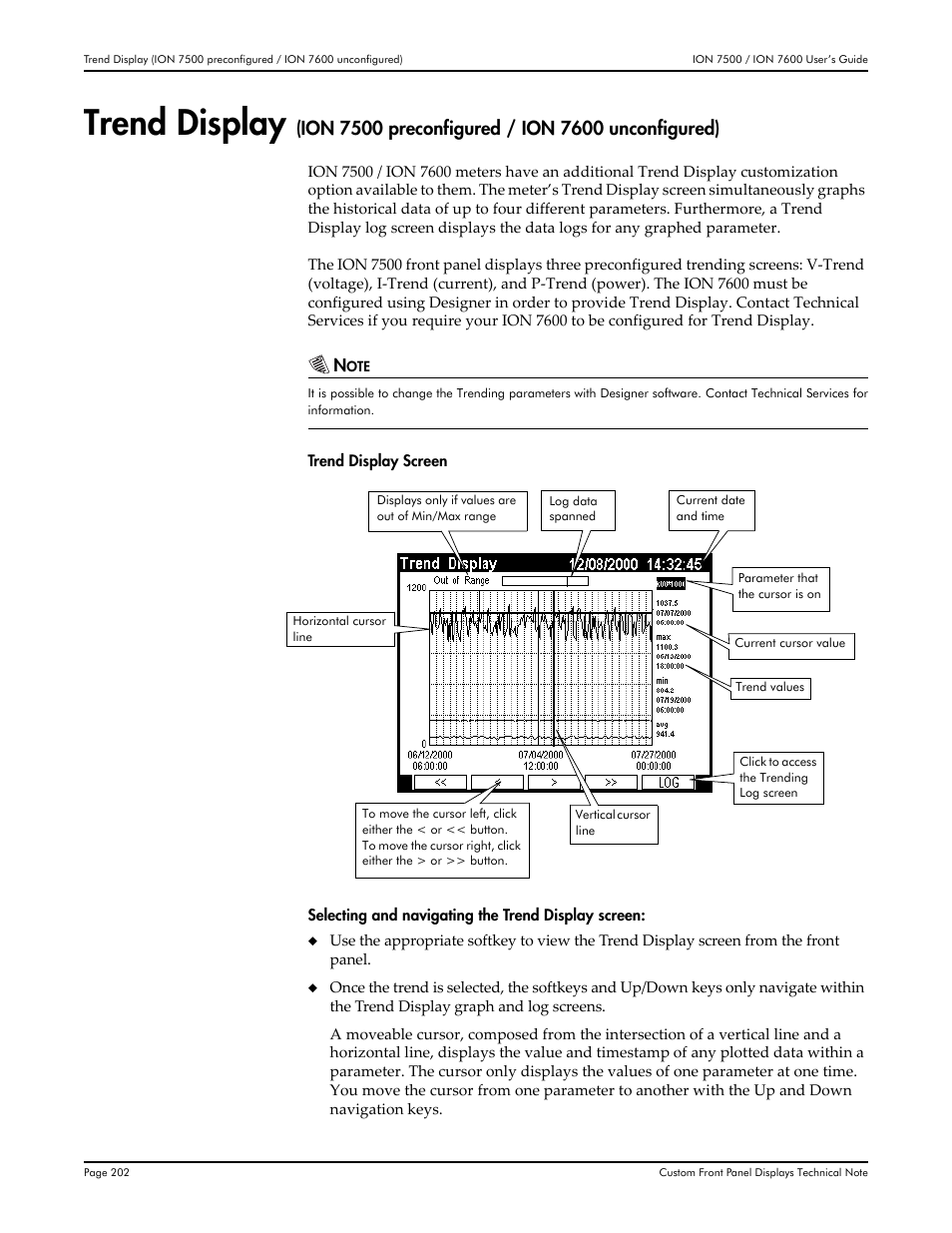 Trend display | Multi-Tech Systems 7500 User Manual | Page 202 / 372