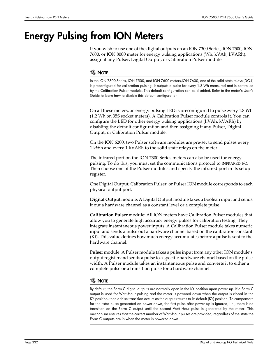 Energy pulsing from ion meters | Multi-Tech Systems 7500 User Manual | Page 232 / 372