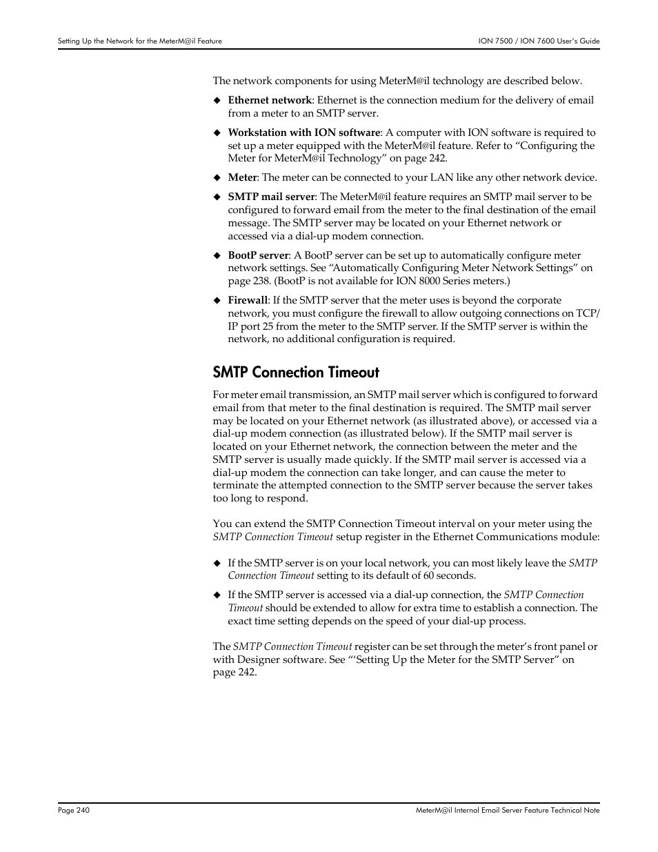 Smtp connection timeout | Multi-Tech Systems 7500 User Manual | Page 240 / 372