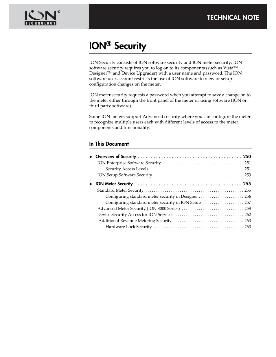 Ion® security, Security | Multi-Tech Systems 7500 User Manual | Page 249 / 372