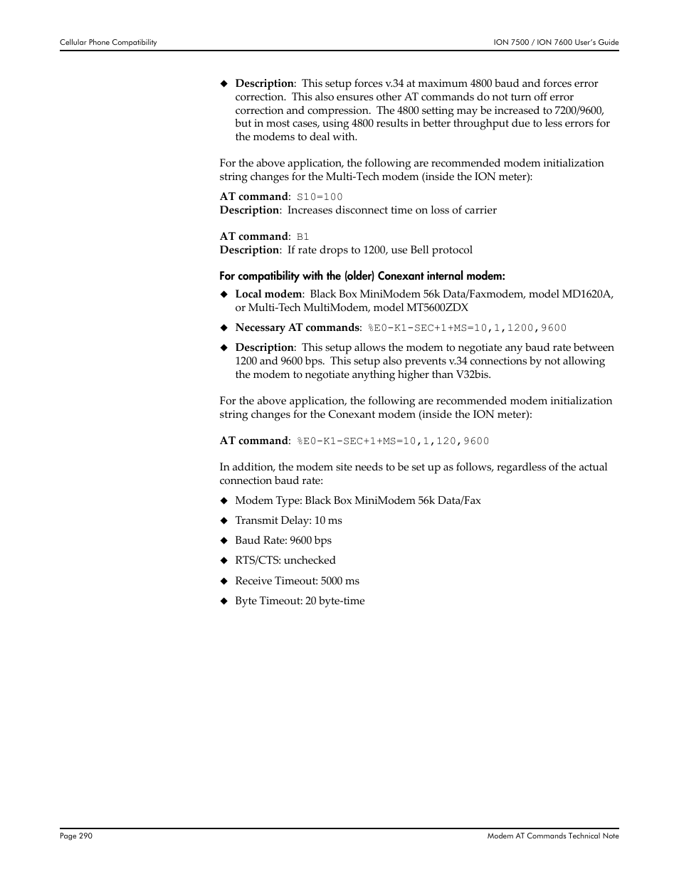 Multi-Tech Systems 7500 User Manual | Page 290 / 372