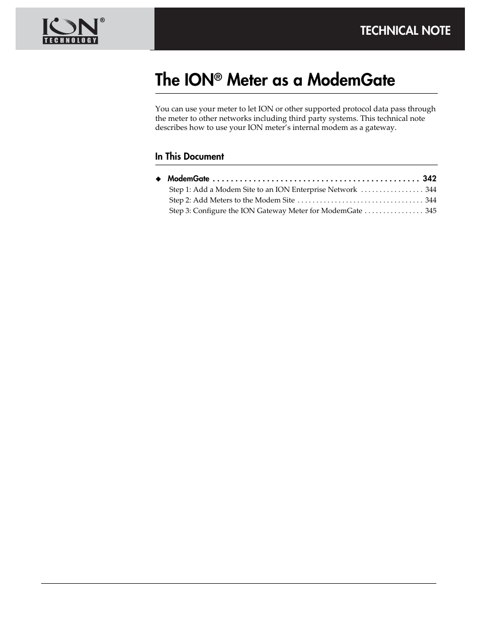 The ion® meter as a modemgate, The ion, Meter as a modemgate | Multi-Tech Systems 7500 User Manual | Page 341 / 372