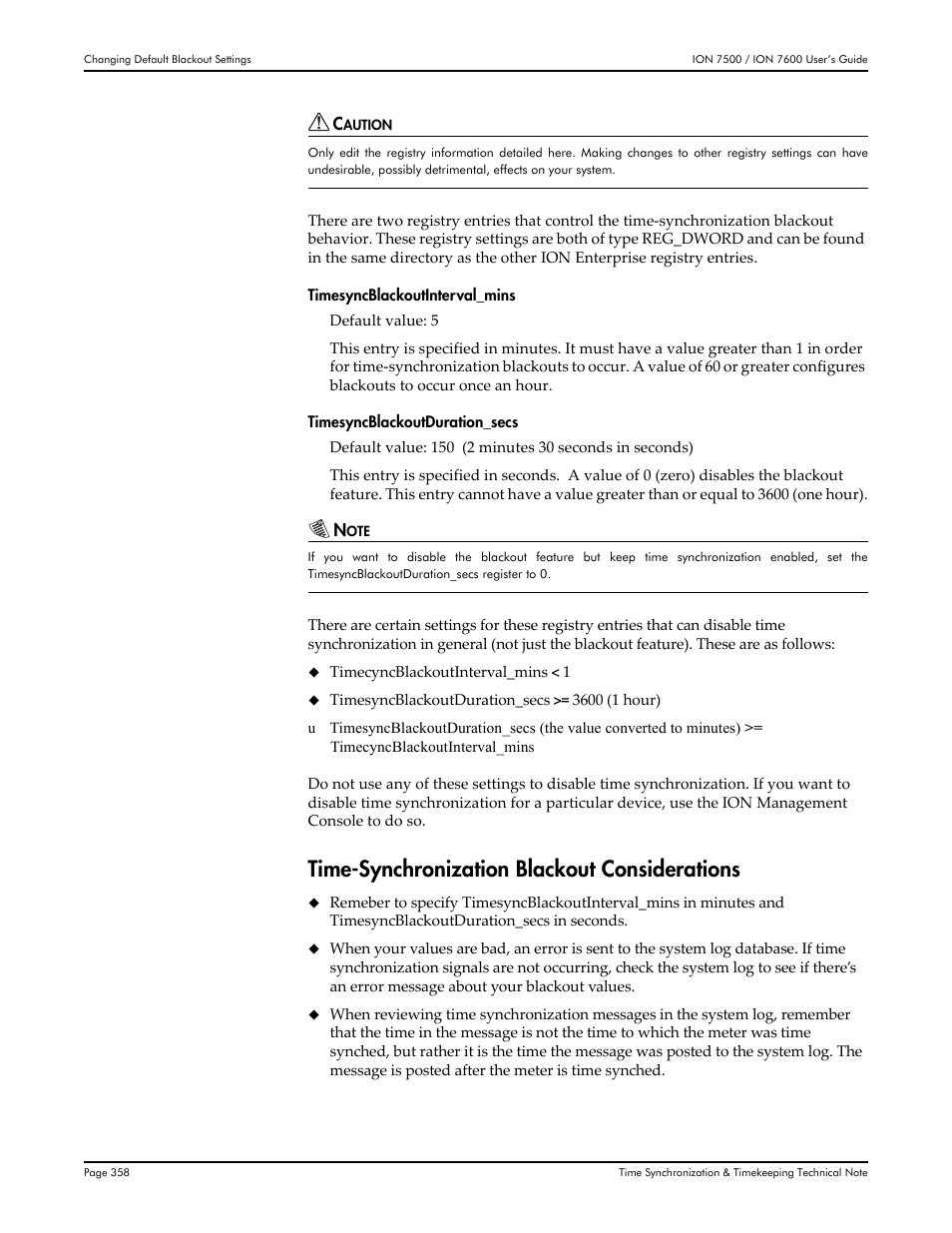 Time-synchronization blackout considerations | Multi-Tech Systems 7500 User Manual | Page 358 / 372