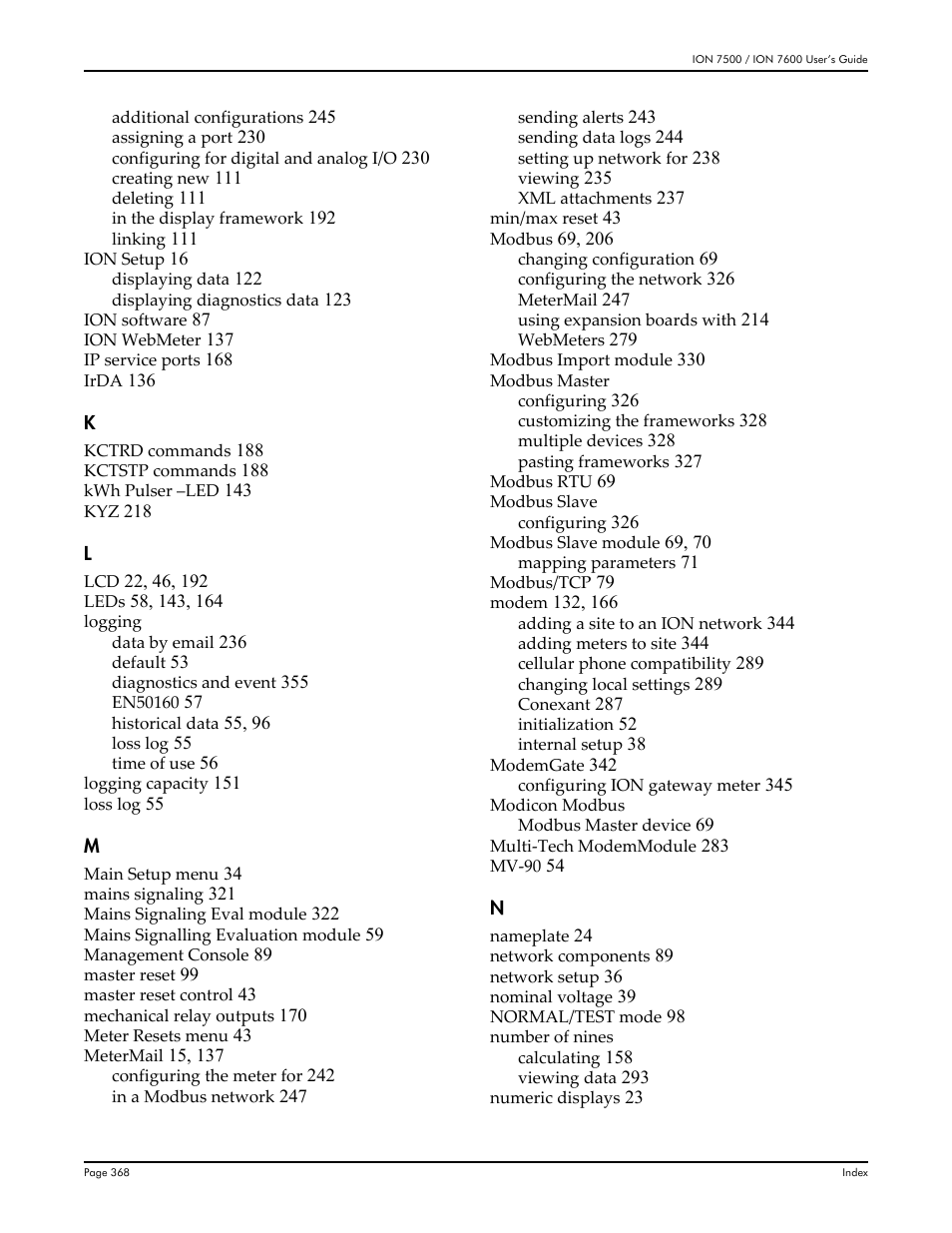 Multi-Tech Systems 7500 User Manual | Page 368 / 372