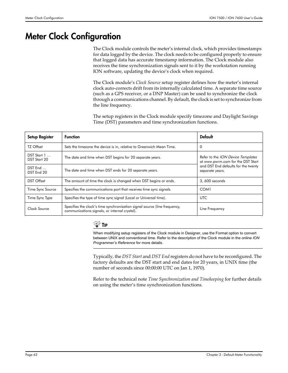 Meter clock configuration | Multi-Tech Systems 7500 User Manual | Page 62 / 372