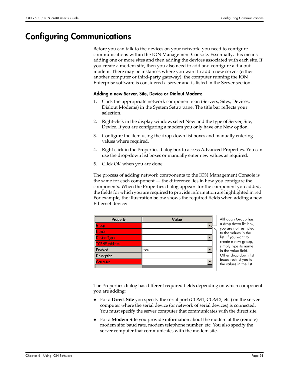 Configuring communications | Multi-Tech Systems 7500 User Manual | Page 91 / 372
