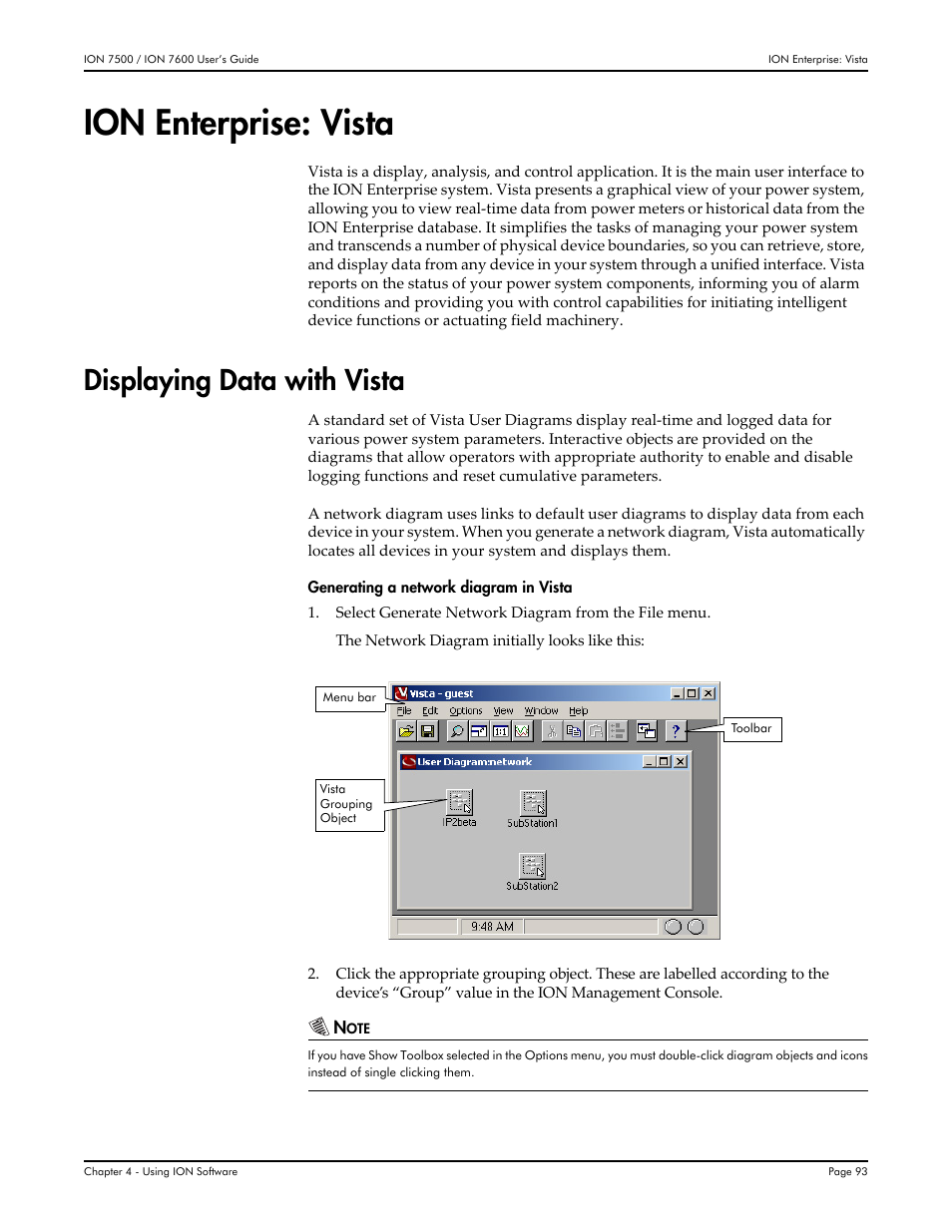 Ion enterprise: vista, Displaying data with vista | Multi-Tech Systems 7500 User Manual | Page 93 / 372