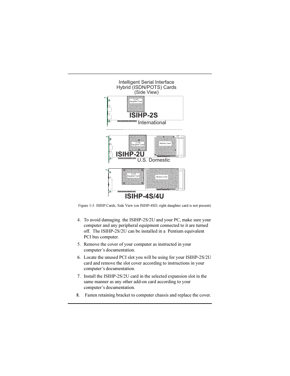 Isihp-2s, Isihp-2u, Isihp-4s/4u | Multi-Tech Systems ISIHP-2U User Manual | Page 14 / 155