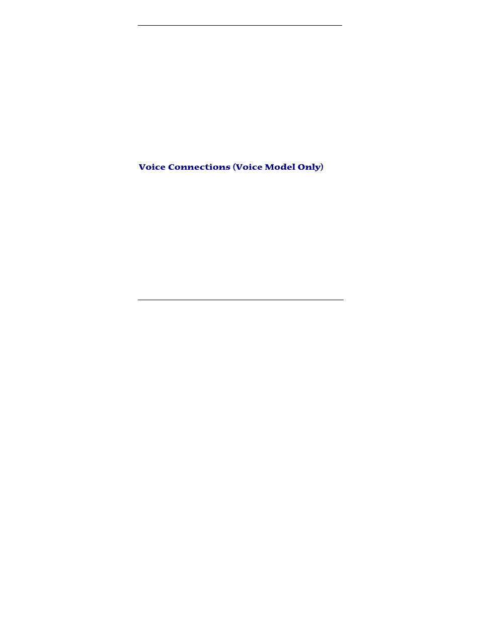 Voice connections (voice model only) | Multi-Tech Systems MT5656ZDX Series User Manual | Page 5 / 8