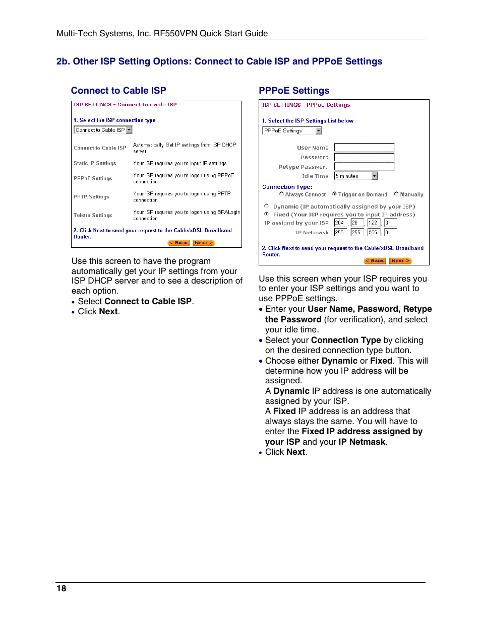 Multi-Tech Systems RouteFinder RF550VPN User Manual | Page 22 / 32
