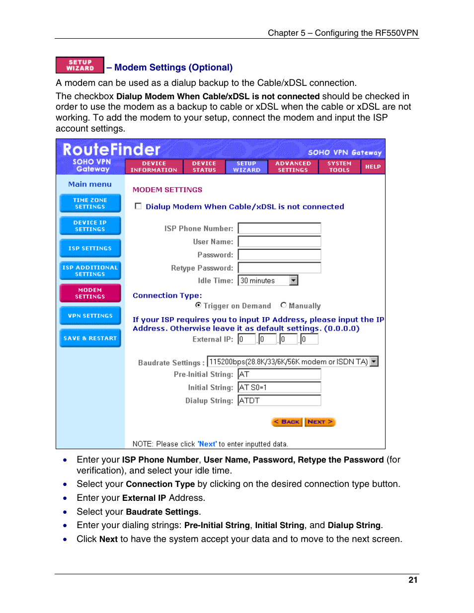 Multi-Tech Systems RouteFinder RF550VPN User Manual | Page 25 / 32