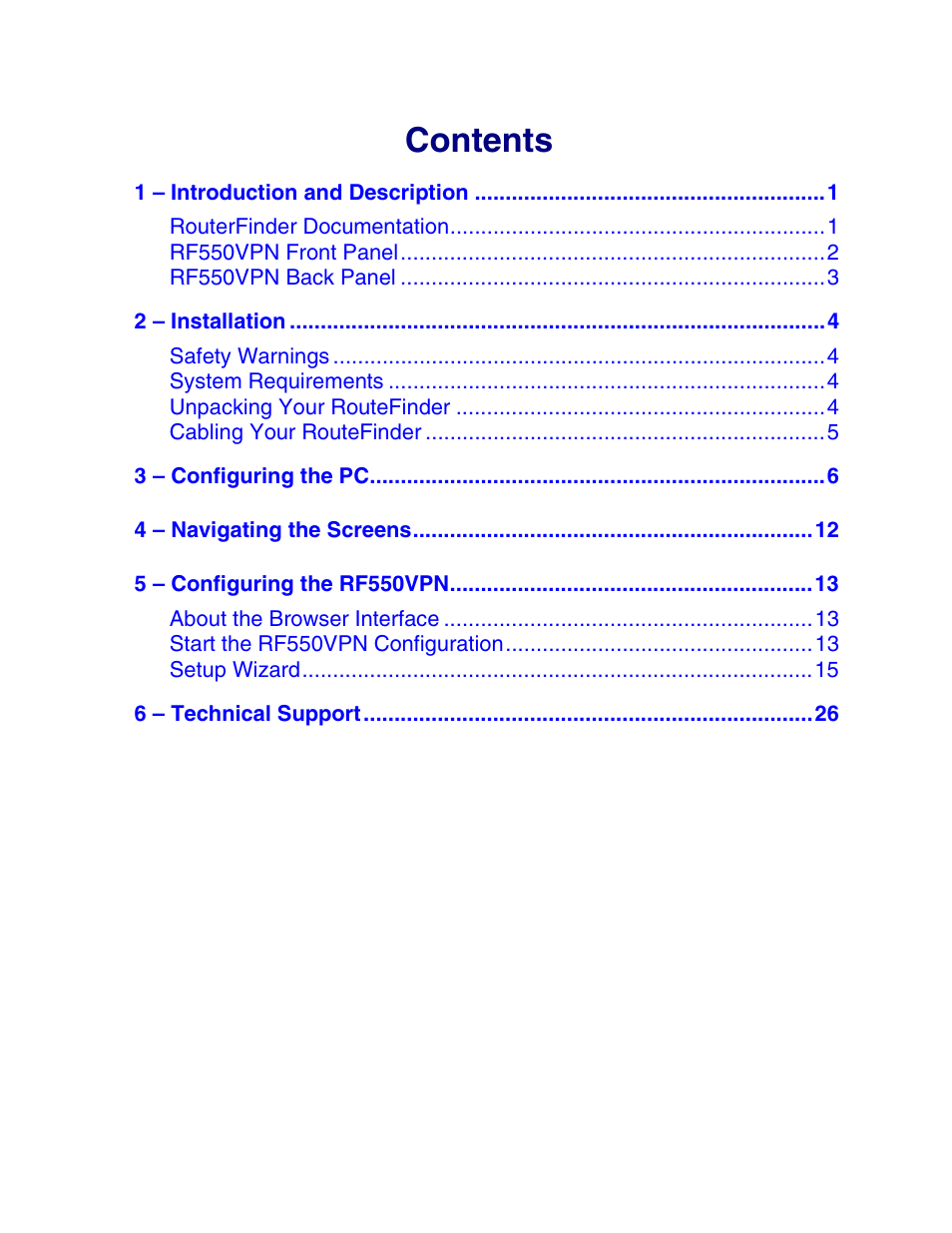 Multi-Tech Systems RouteFinder RF550VPN User Manual | Page 4 / 32
