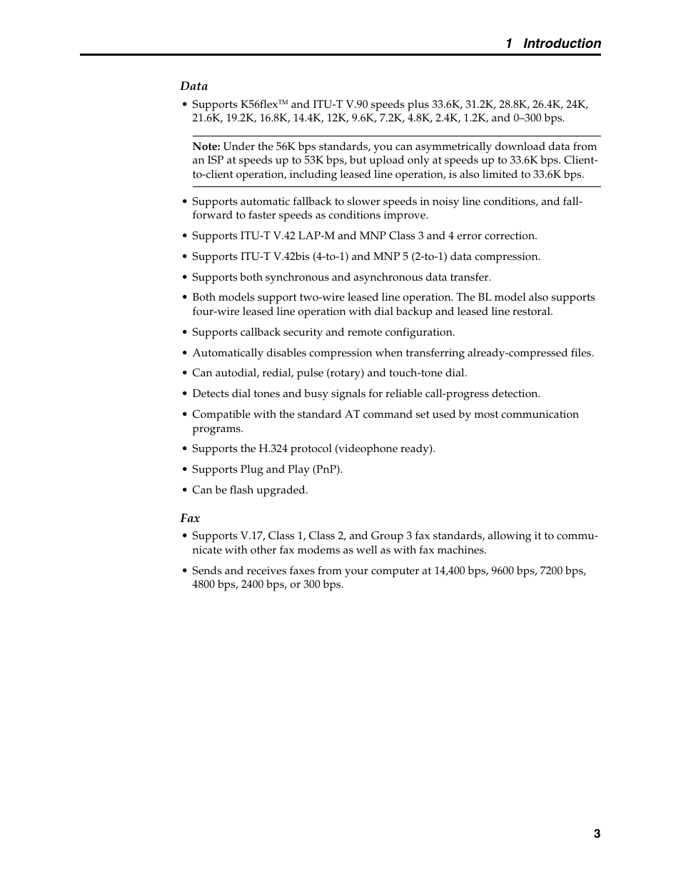 1 introduction | Multi-Tech Systems MT5600BL User Manual | Page 11 / 118
