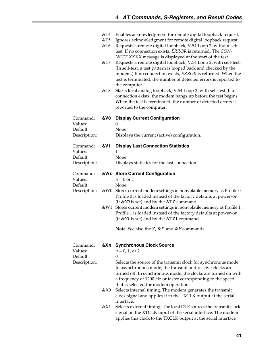 4 at commands, s-registers, and result codes | Multi-Tech Systems MT5600BL User Manual | Page 49 / 118