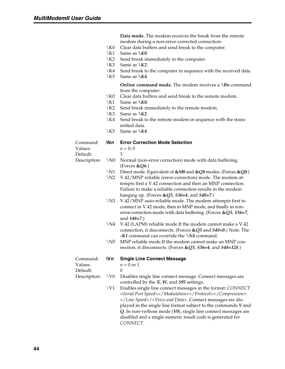 Multimodemii user guide | Multi-Tech Systems MT5600BL User Manual | Page 52 / 118