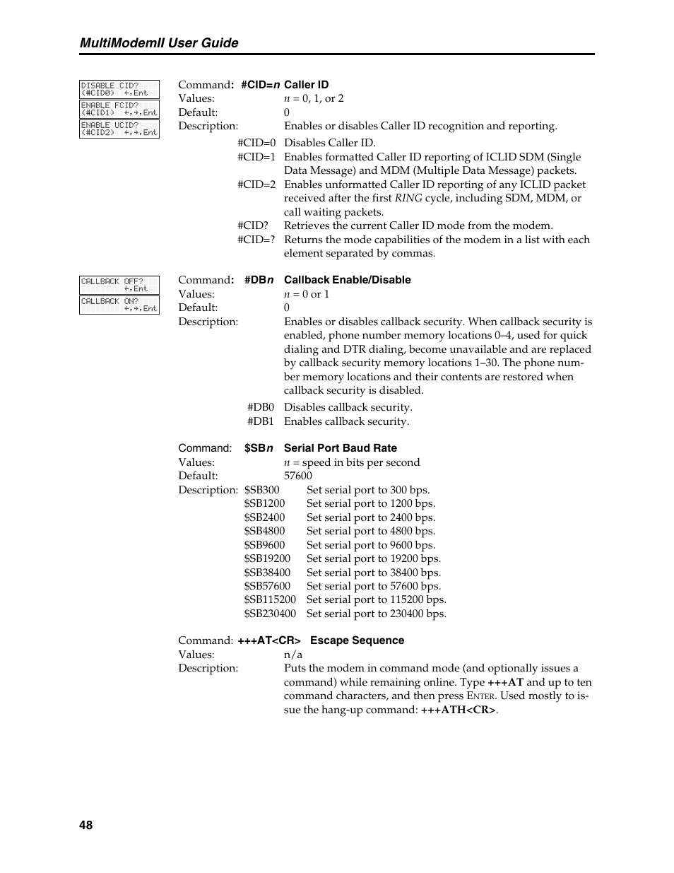 S-registers, Multimodemii user guide | Multi-Tech Systems MT5600BL User Manual | Page 56 / 118
