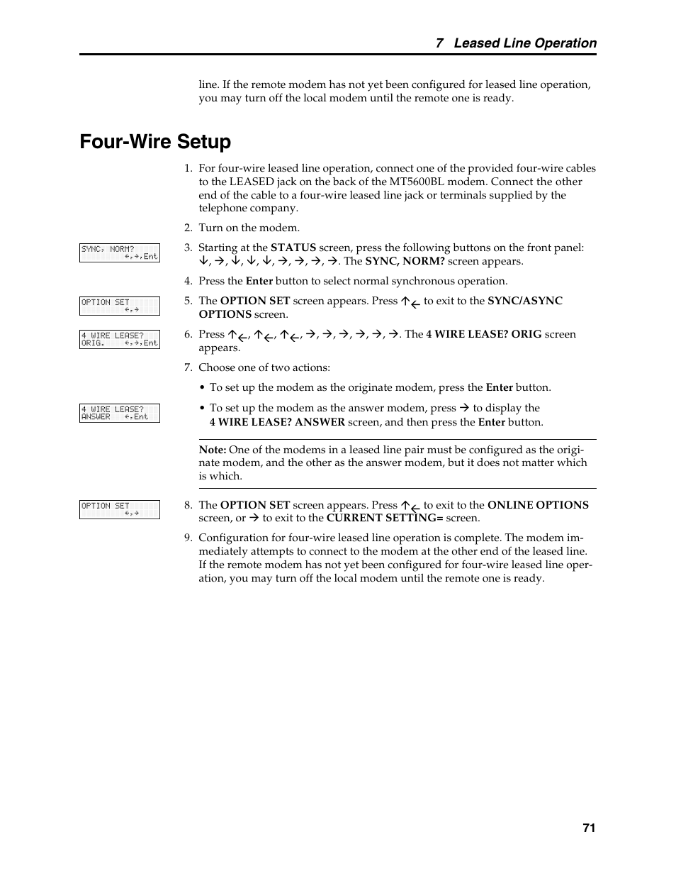 Four-wire setup | Multi-Tech Systems MT5600BL User Manual | Page 79 / 118