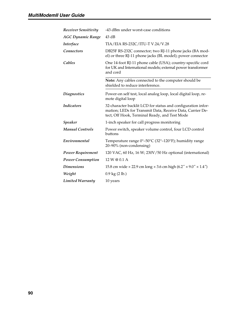 Multimodemii user guide | Multi-Tech Systems MT5600BL User Manual | Page 98 / 118