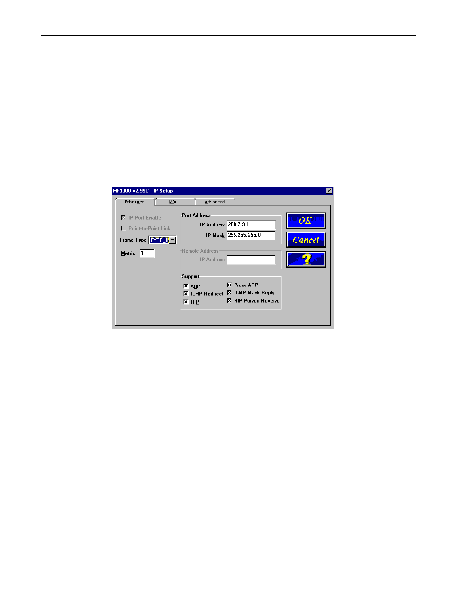 Changing ip parameters | Multi-Tech Systems FR3060 User Manual | Page 40 / 105