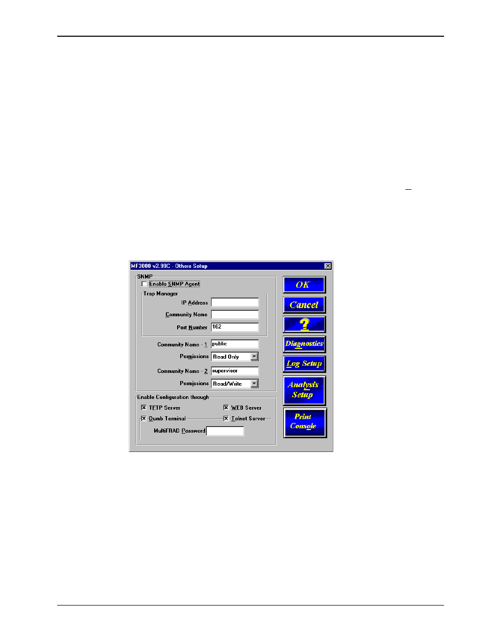Others setup | Multi-Tech Systems FR3060 User Manual | Page 59 / 105