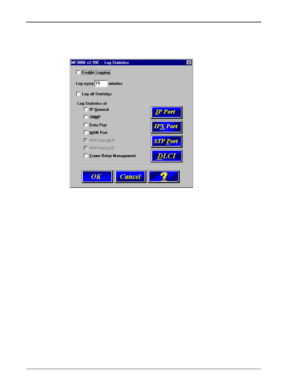 Enable logging of statistics | Multi-Tech Systems FR3060 User Manual | Page 60 / 105