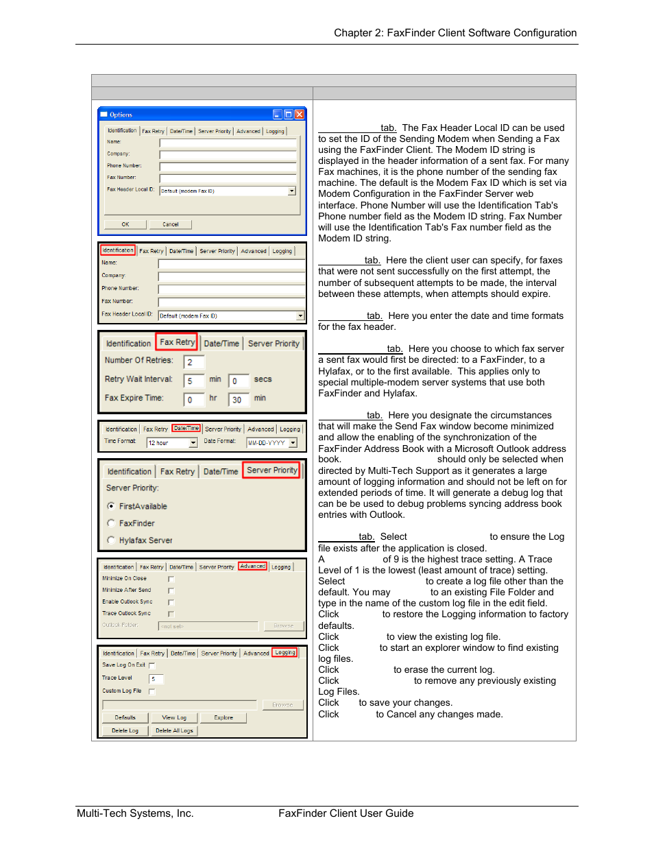 Multi-Tech Systems FaxFinder V.34 Fax Servers FF Model Series User Manual | Page 21 / 96