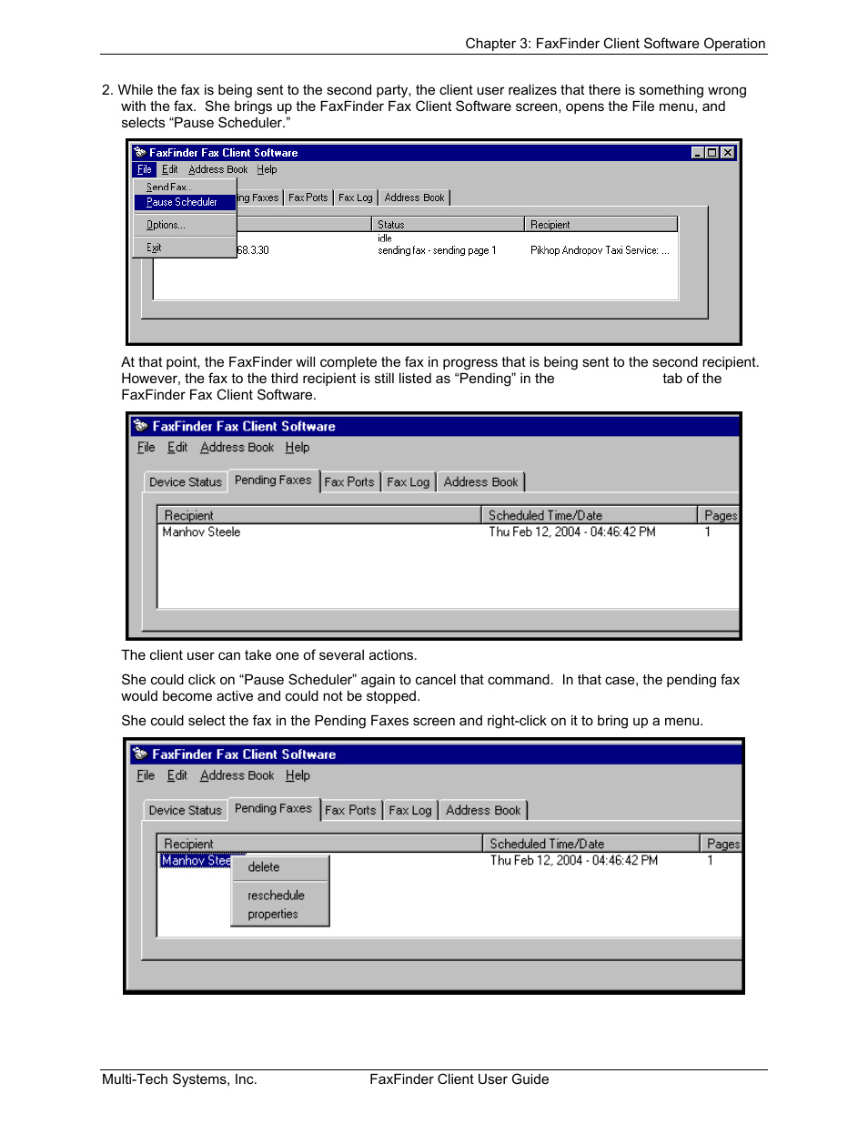 Multi-Tech Systems FaxFinder V.34 Fax Servers FF Model Series User Manual | Page 38 / 96