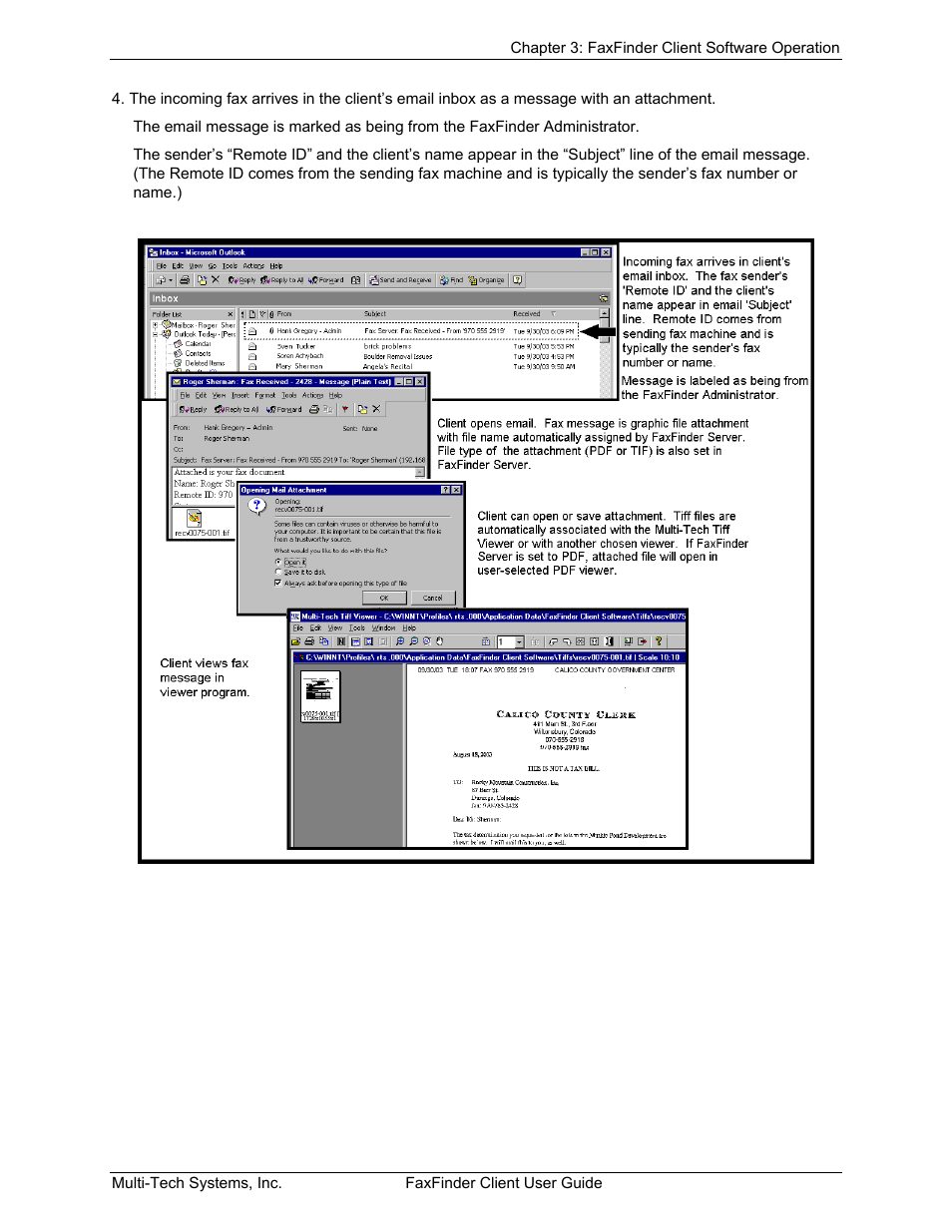 Multi-Tech Systems FaxFinder V.34 Fax Servers FF Model Series User Manual | Page 46 / 96