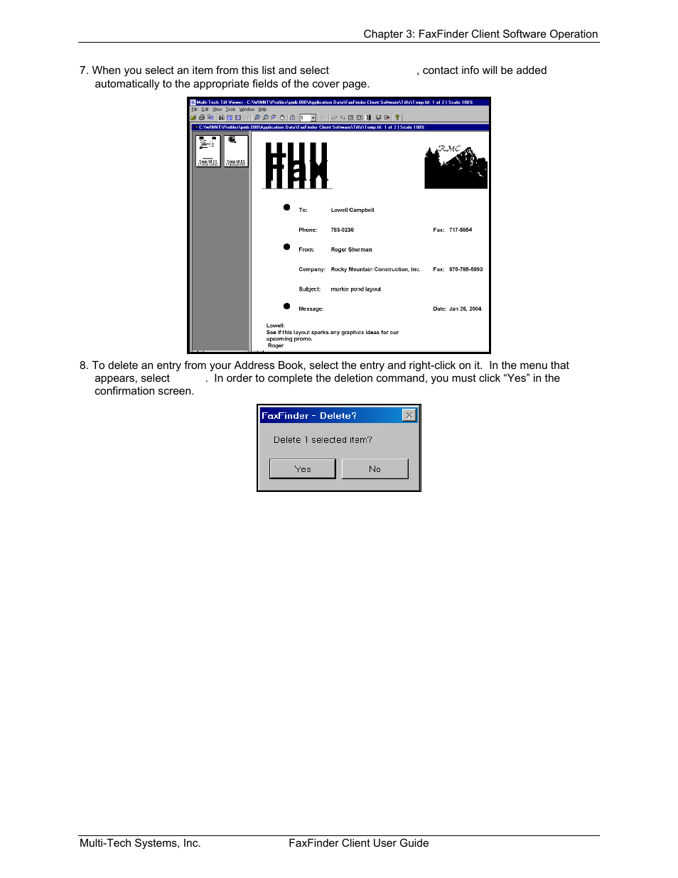 Multi-Tech Systems FaxFinder V.34 Fax Servers FF Model Series User Manual | Page 57 / 96