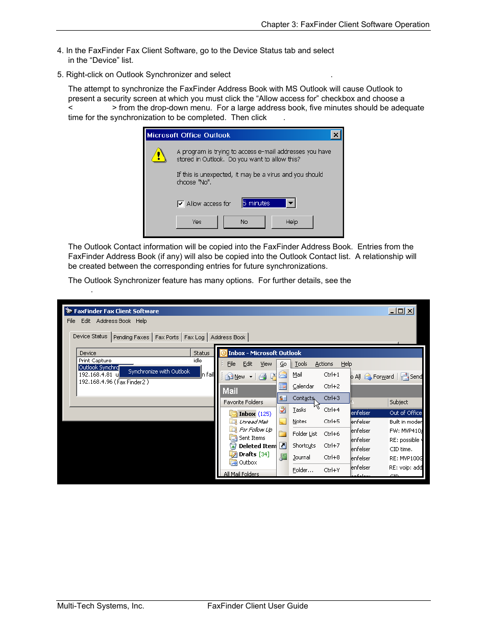 Multi-Tech Systems FaxFinder V.34 Fax Servers FF Model Series User Manual | Page 59 / 96