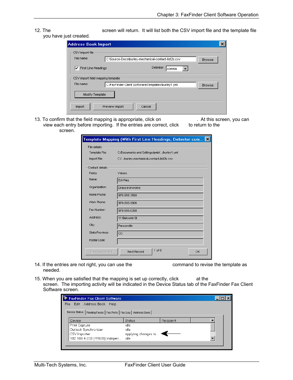 Multi-Tech Systems FaxFinder V.34 Fax Servers FF Model Series User Manual | Page 70 / 96