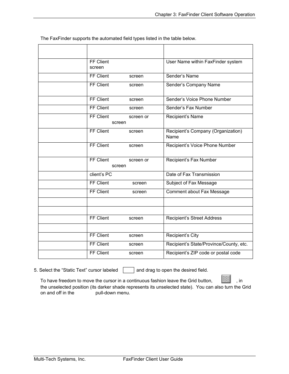 Multi-Tech Systems FaxFinder V.34 Fax Servers FF Model Series User Manual | Page 81 / 96