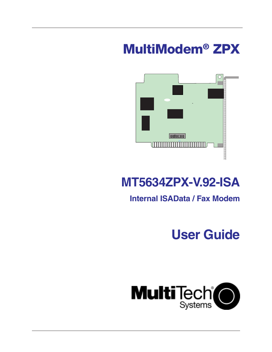 Multi-Tech Systems MT5634ZPX-V.92-ISA User Manual | 51 pages